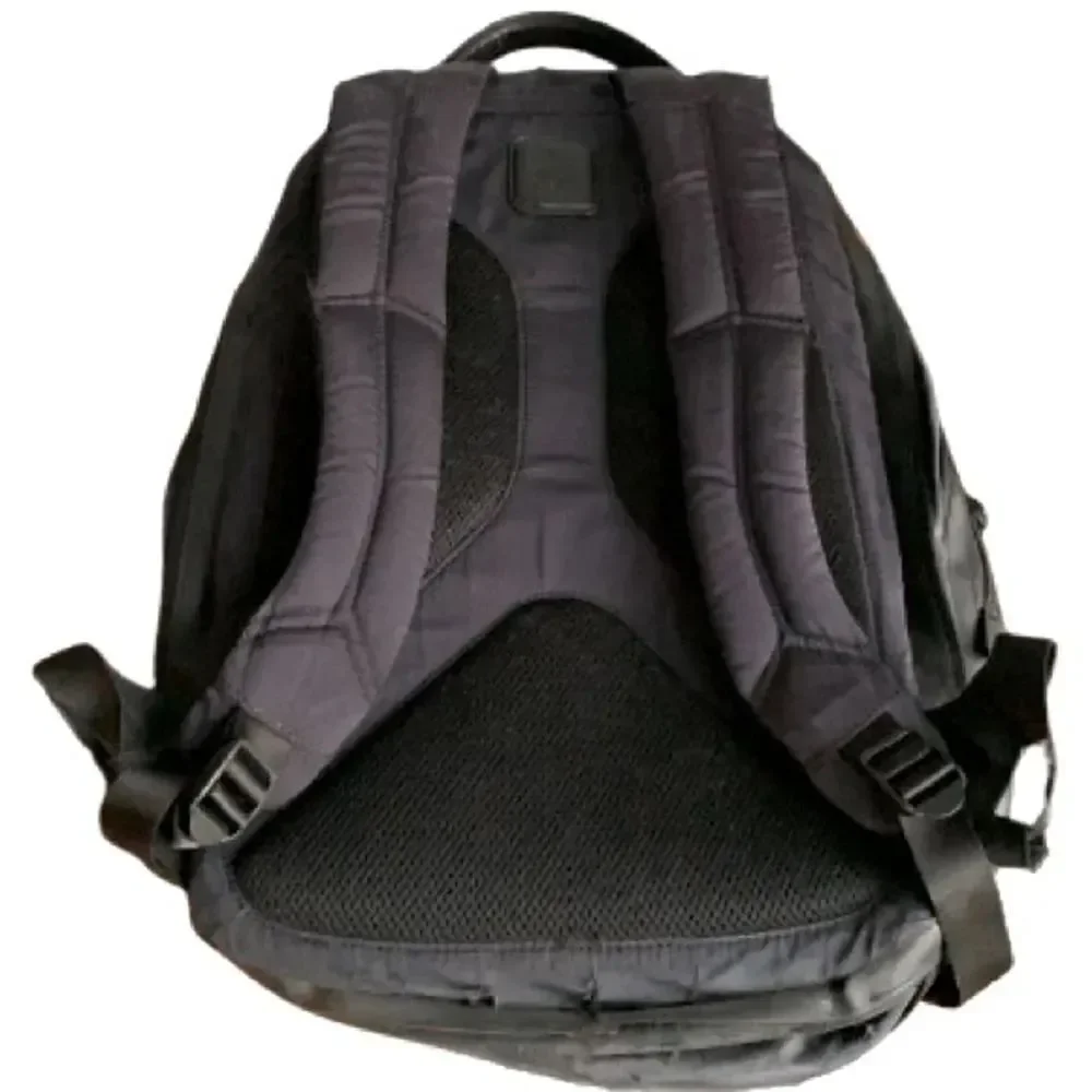 Tumi Virtue Courage Laptop Computer Backpack Navy/Black Leather Trim – Used